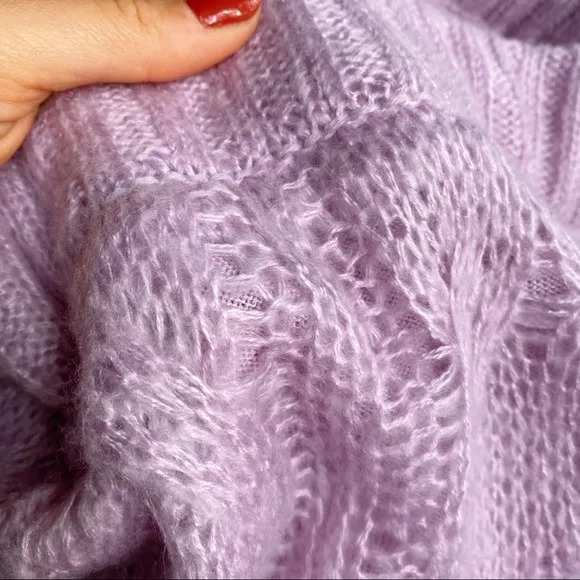 💜 KENDALL &amp; KYLIE LILAC HIGH WAIST CHUNKY KNIT MIDI SKIRT!