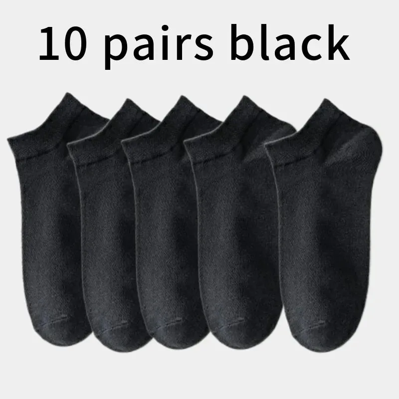 20/10/6/5/4/3/1pairs Men's Fashion Cotton Breathable Comfortable Ankle Socks, Men's Summer Socks