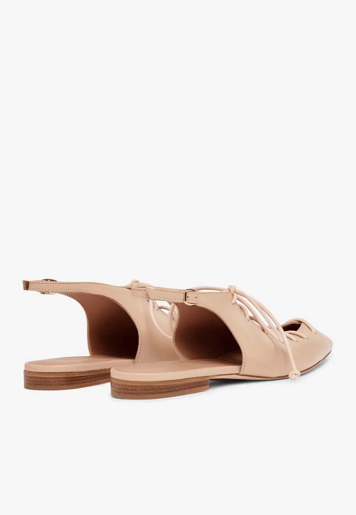 Alia Nappa Leather Lace-Up Flats