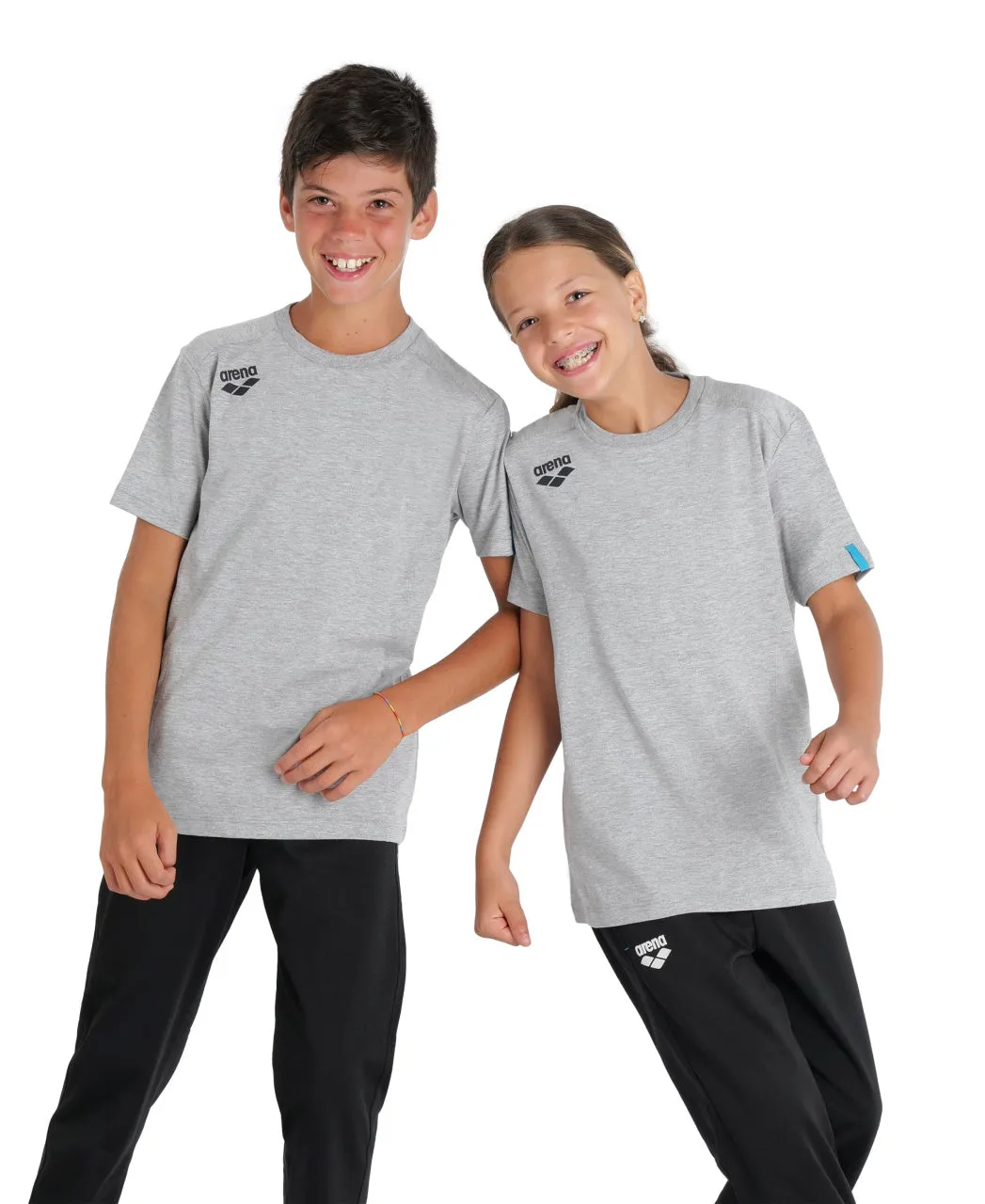 Arena Team Junior Panel T-Shirt - Medium Grey Heather