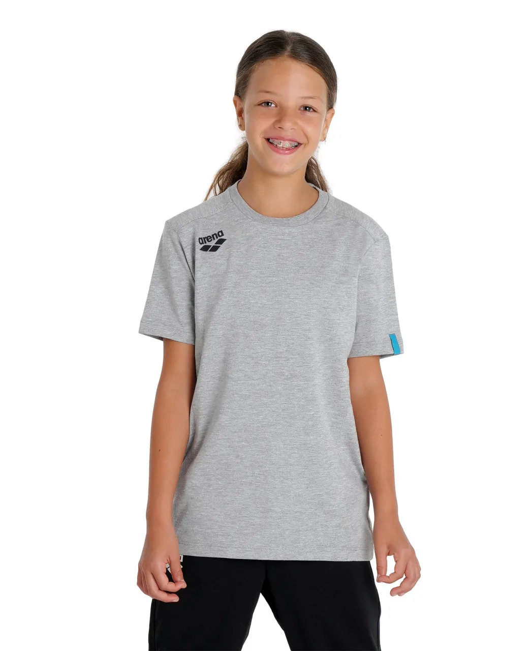 Arena Team Junior Panel T-Shirt - Medium Grey Heather