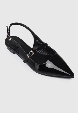 Aurelie Pointed Toe Flats & Ballerina (Black)