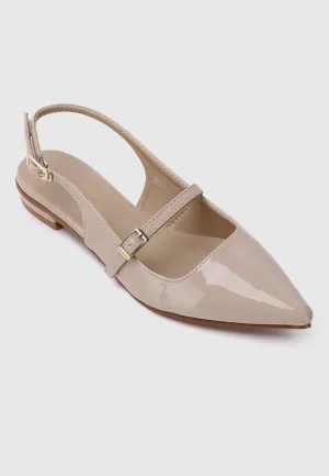 Aurelie Pointed Toe Flats & Ballerina (Nude)