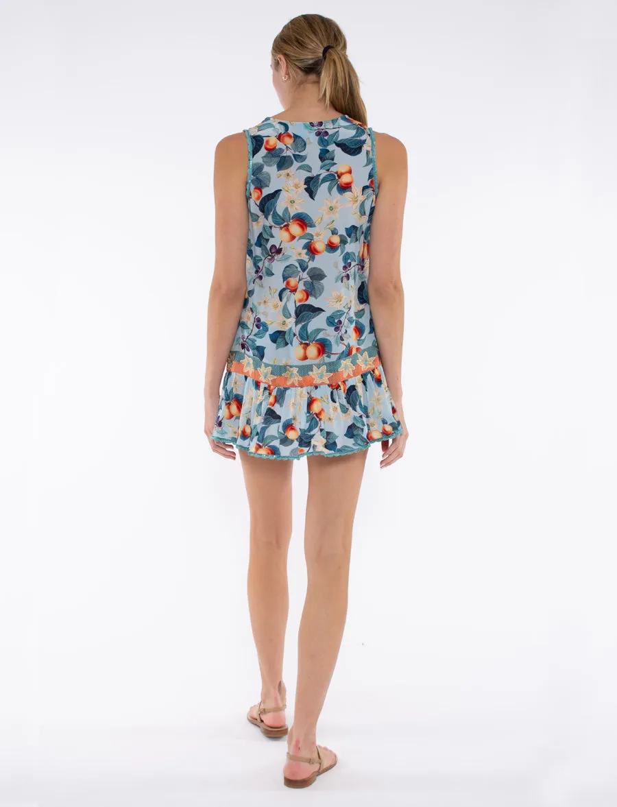 BAS DRESS - BABY BLUE SUMMER PEACHES