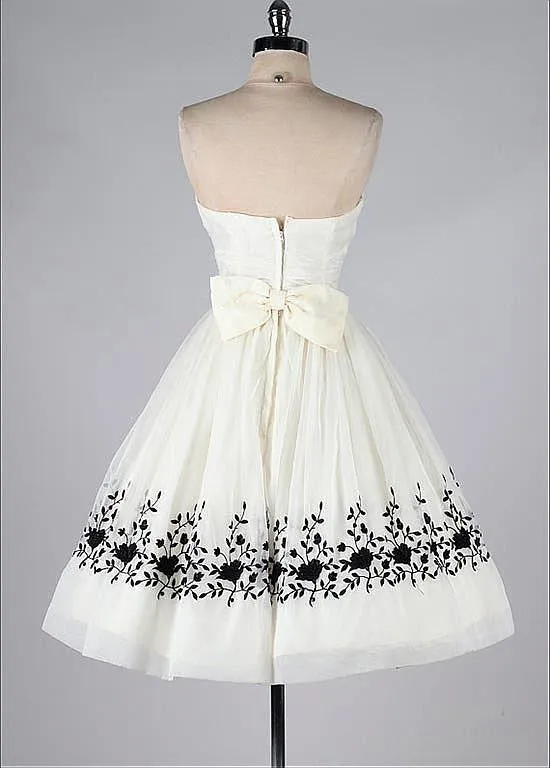 Black and White Homecoming Dress