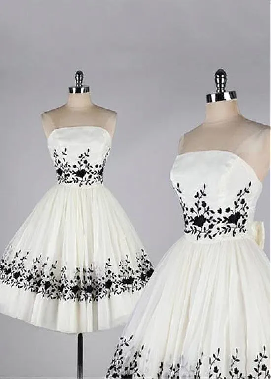 Black and White Homecoming Dress