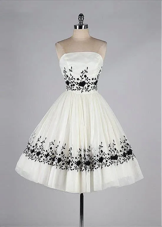 Black and White Homecoming Dress