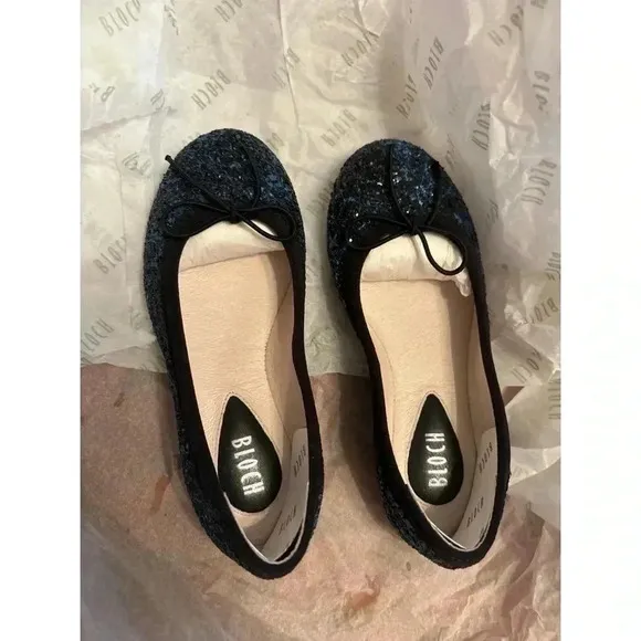 Bloch Helia Blue Glitter Ballet Flats