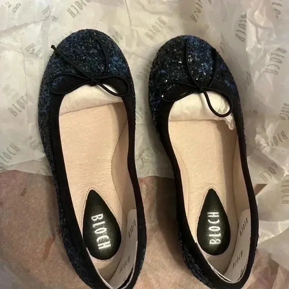 Bloch Helia Blue Glitter Ballet Flats