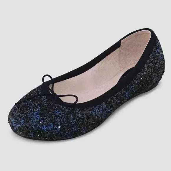 Bloch Helia Blue Glitter Ballet Flats