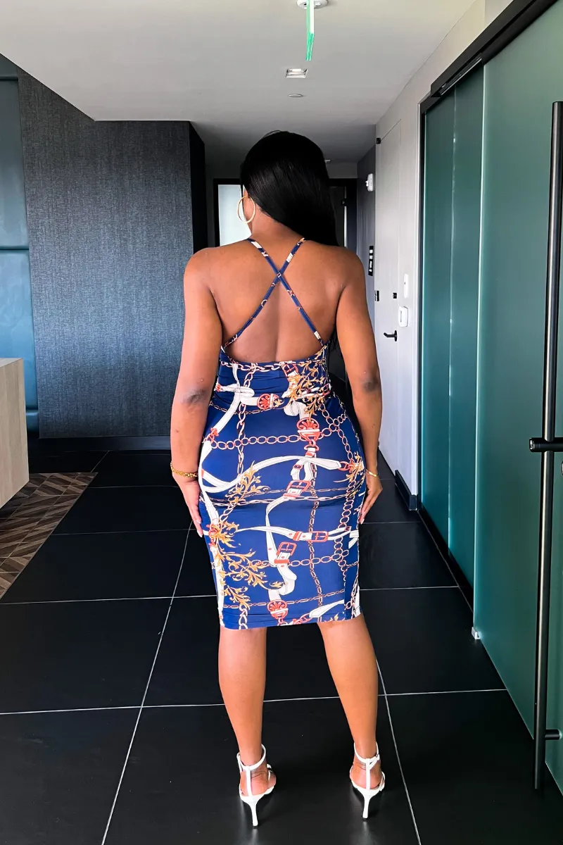 BLUE HUE SILHOUETTE MIDI | DRESS