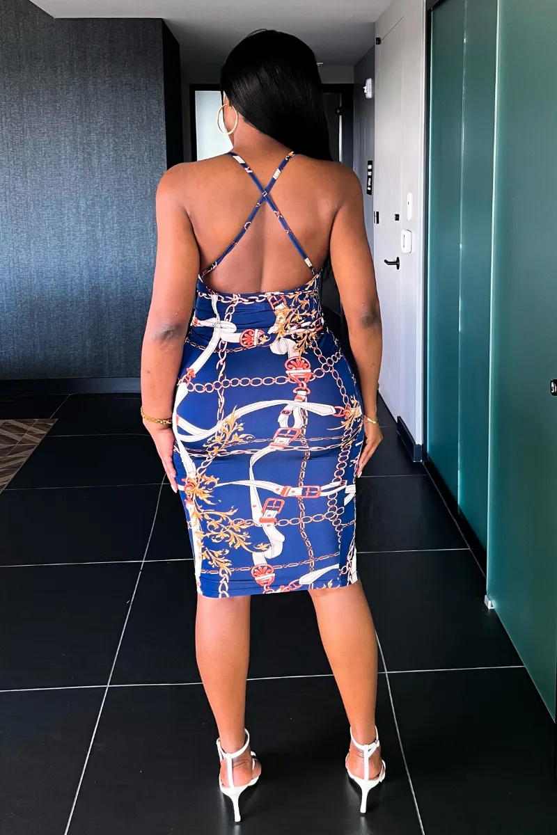 BLUE HUE SILHOUETTE MIDI | DRESS