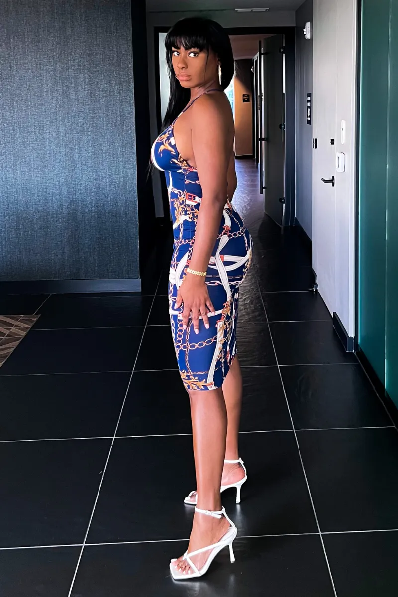 BLUE HUE SILHOUETTE MIDI | DRESS