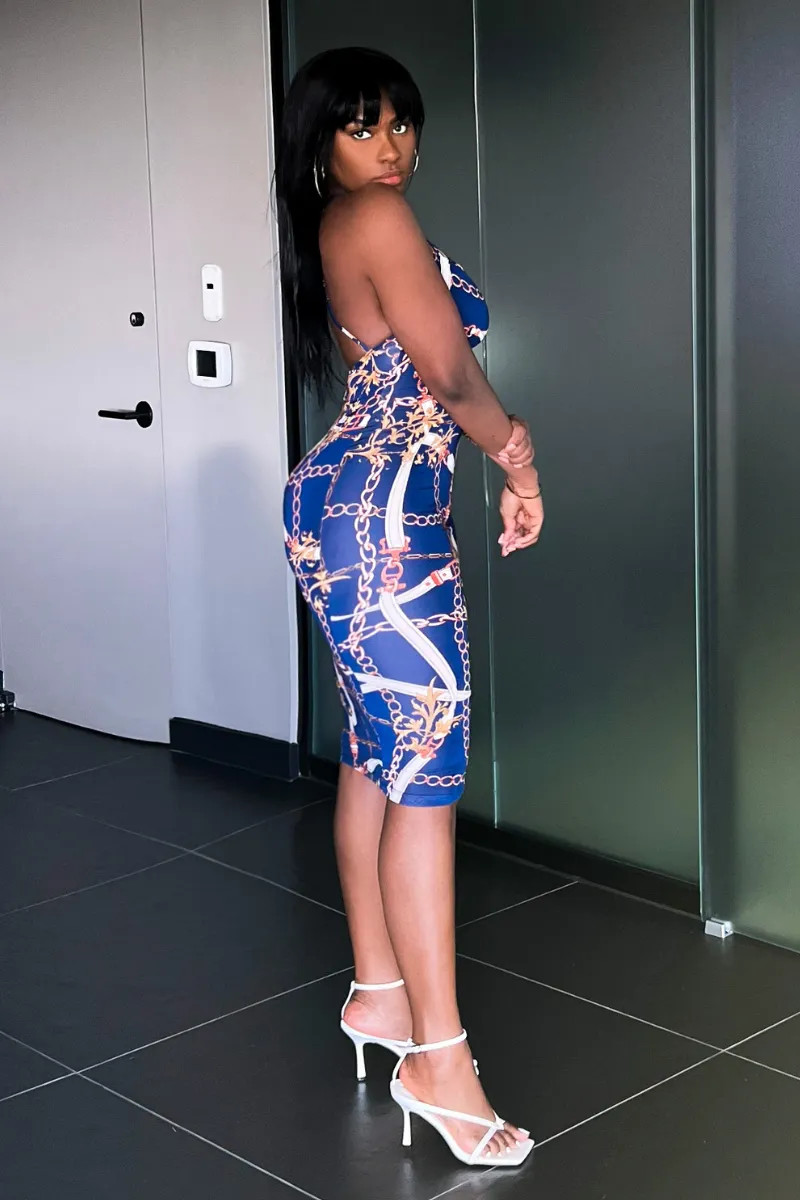 BLUE HUE SILHOUETTE MIDI | DRESS