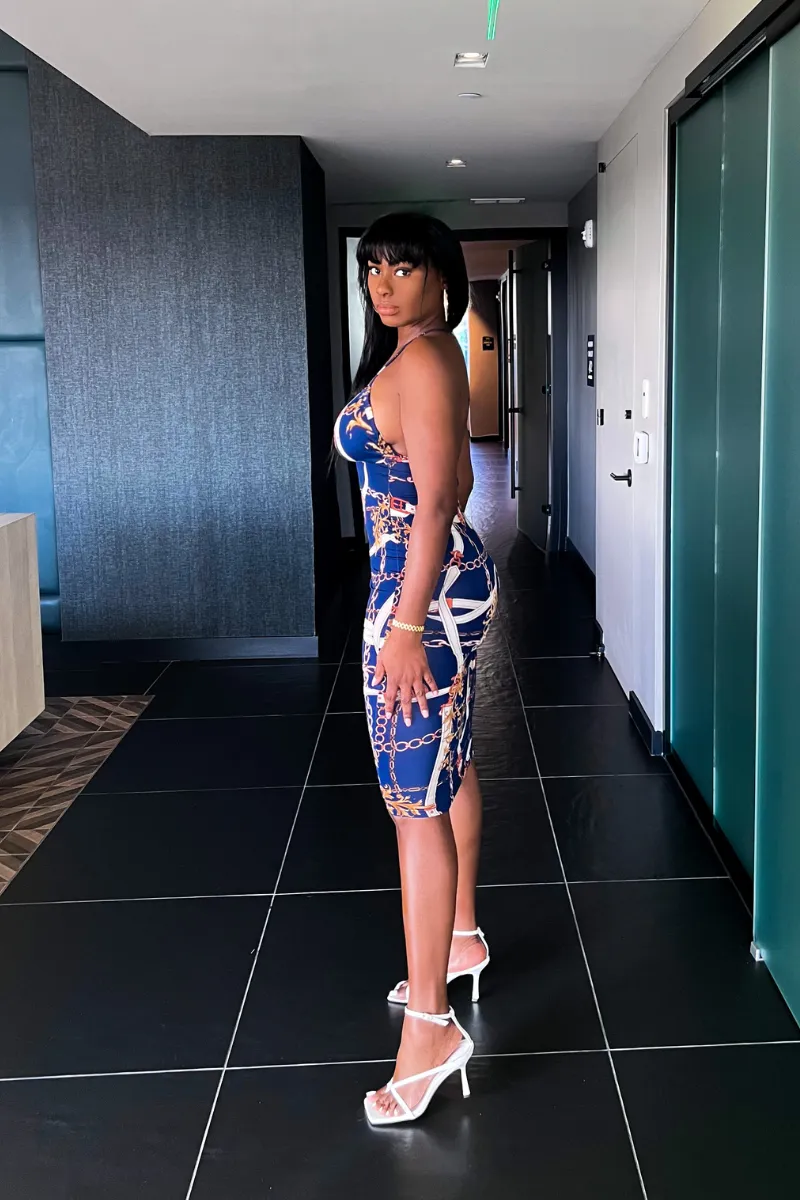 BLUE HUE SILHOUETTE MIDI | DRESS