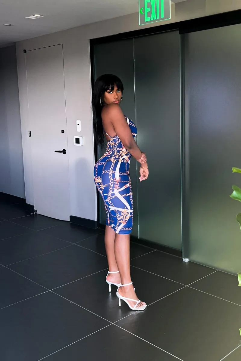 BLUE HUE SILHOUETTE MIDI | DRESS
