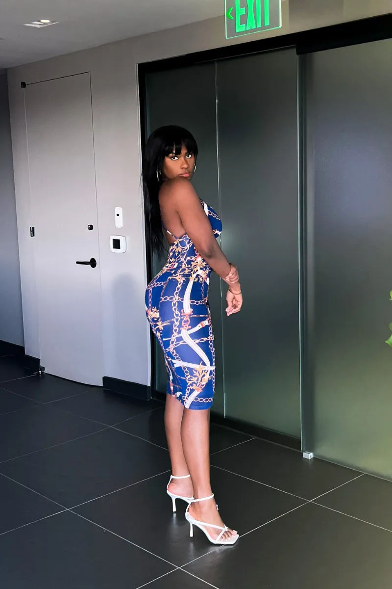 BLUE HUE SILHOUETTE MIDI | DRESS