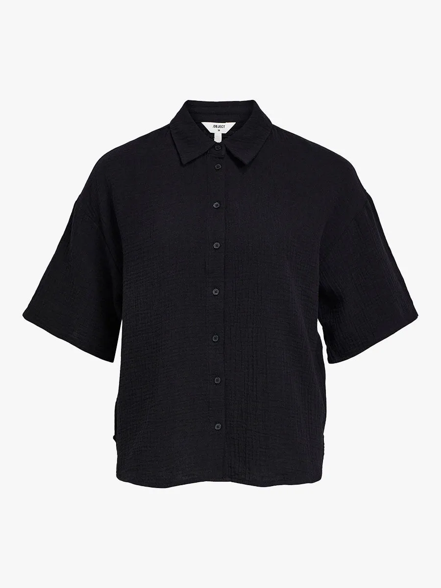Carina Cotton Shirt - Black