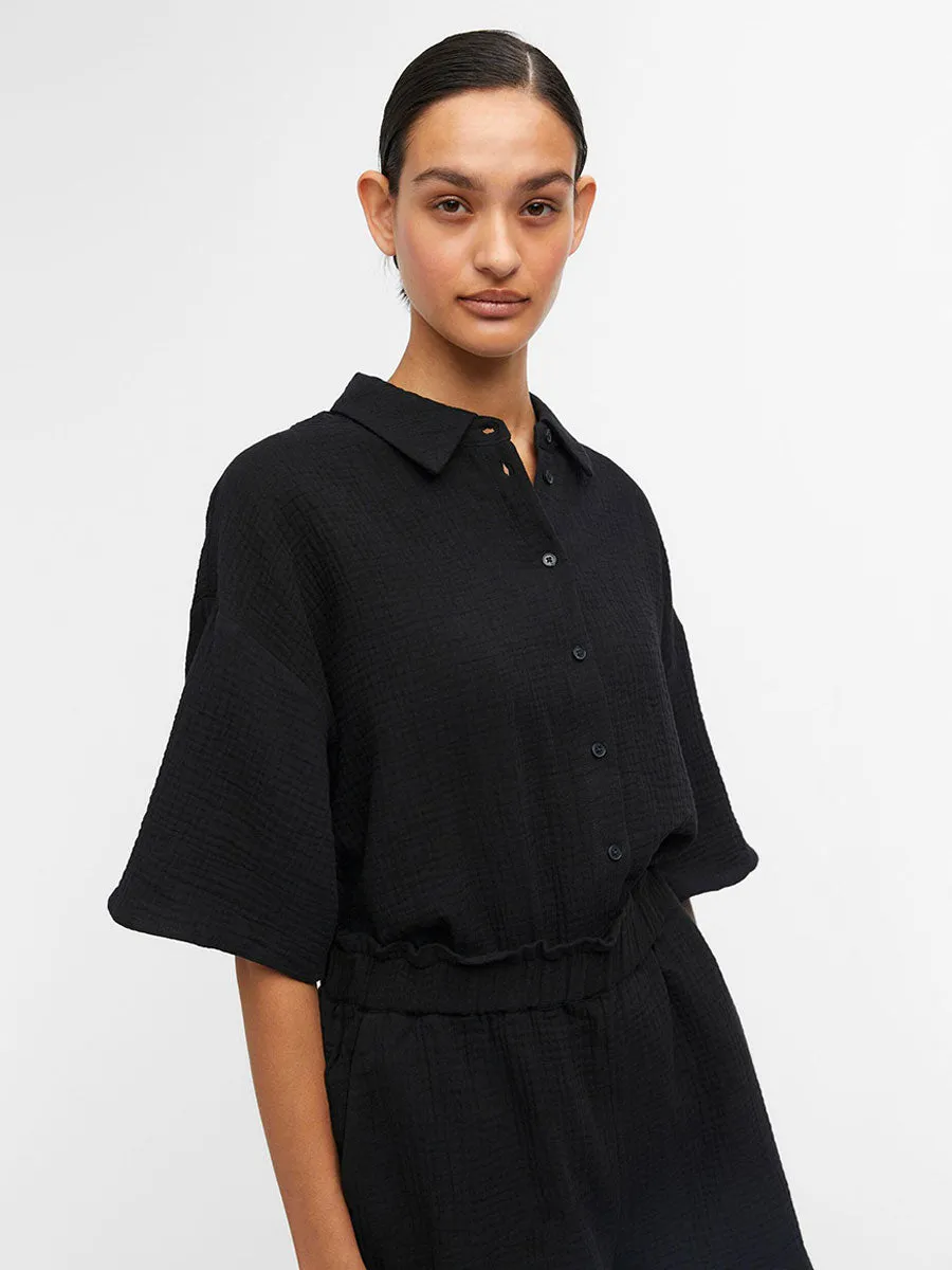 Carina Cotton Shirt - Black