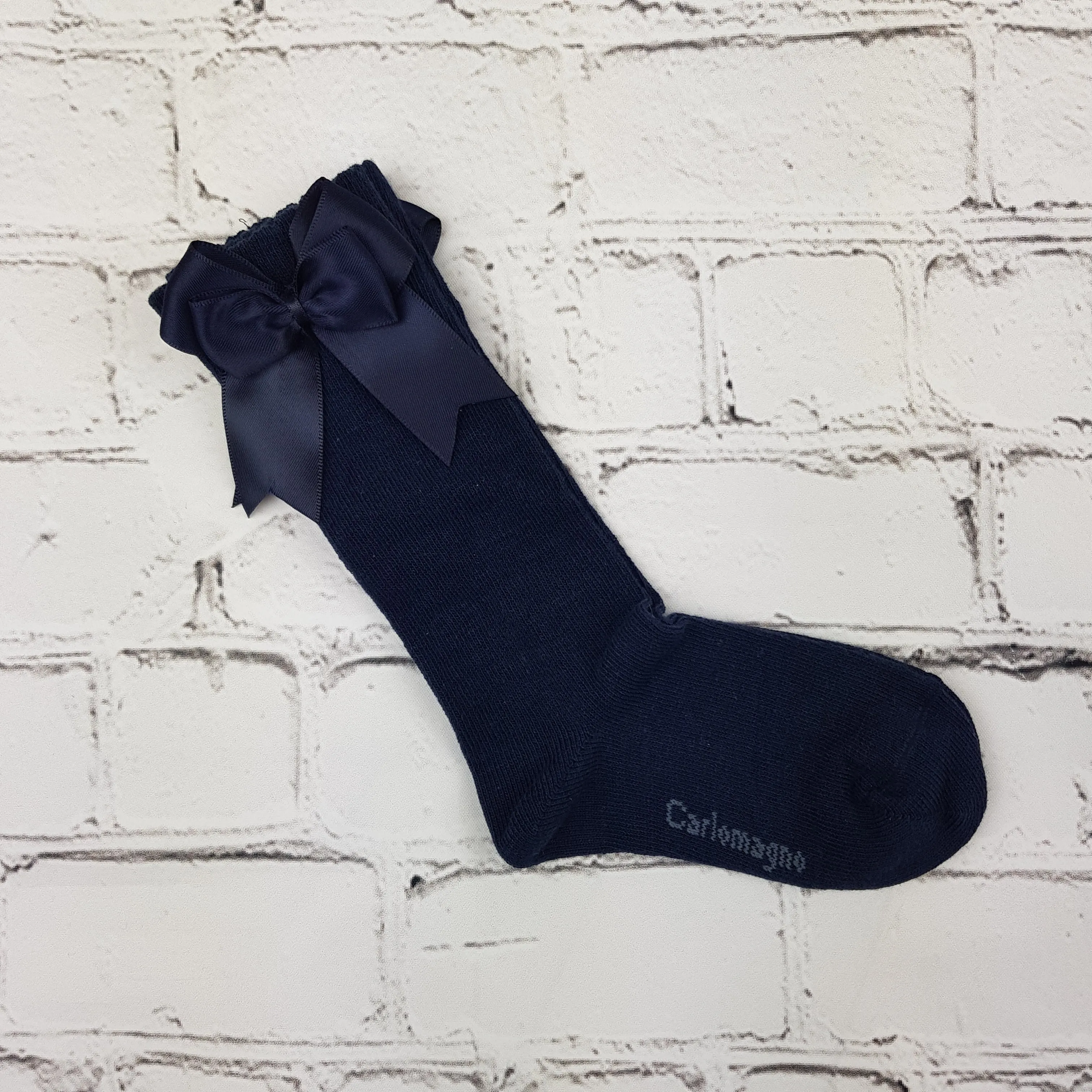 Carlomagno Navy Bow Knee High
