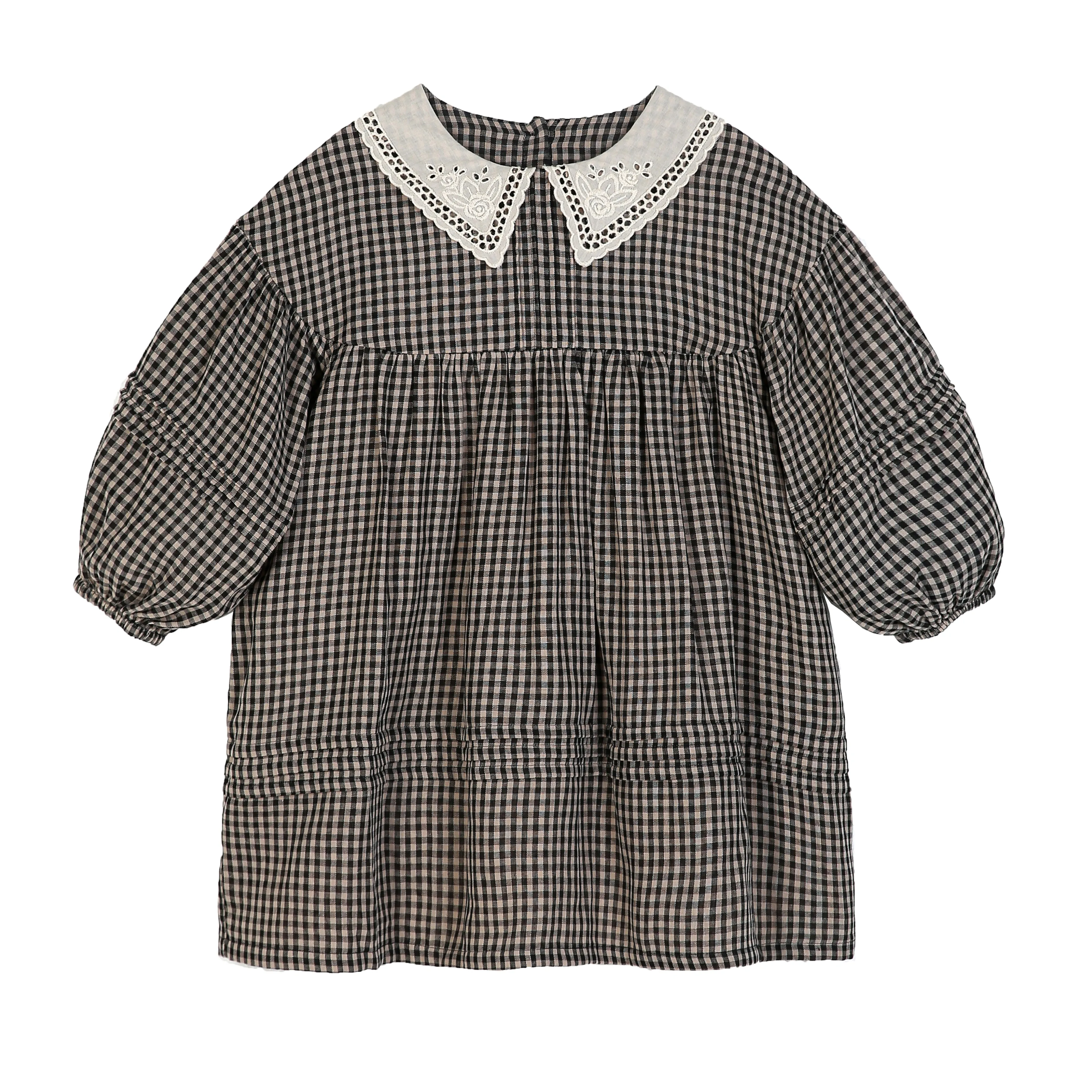 Cera Una Volta Blue Check Josephine Dress