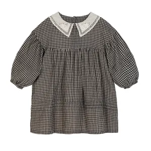 Cera Una Volta Blue Check Josephine Dress