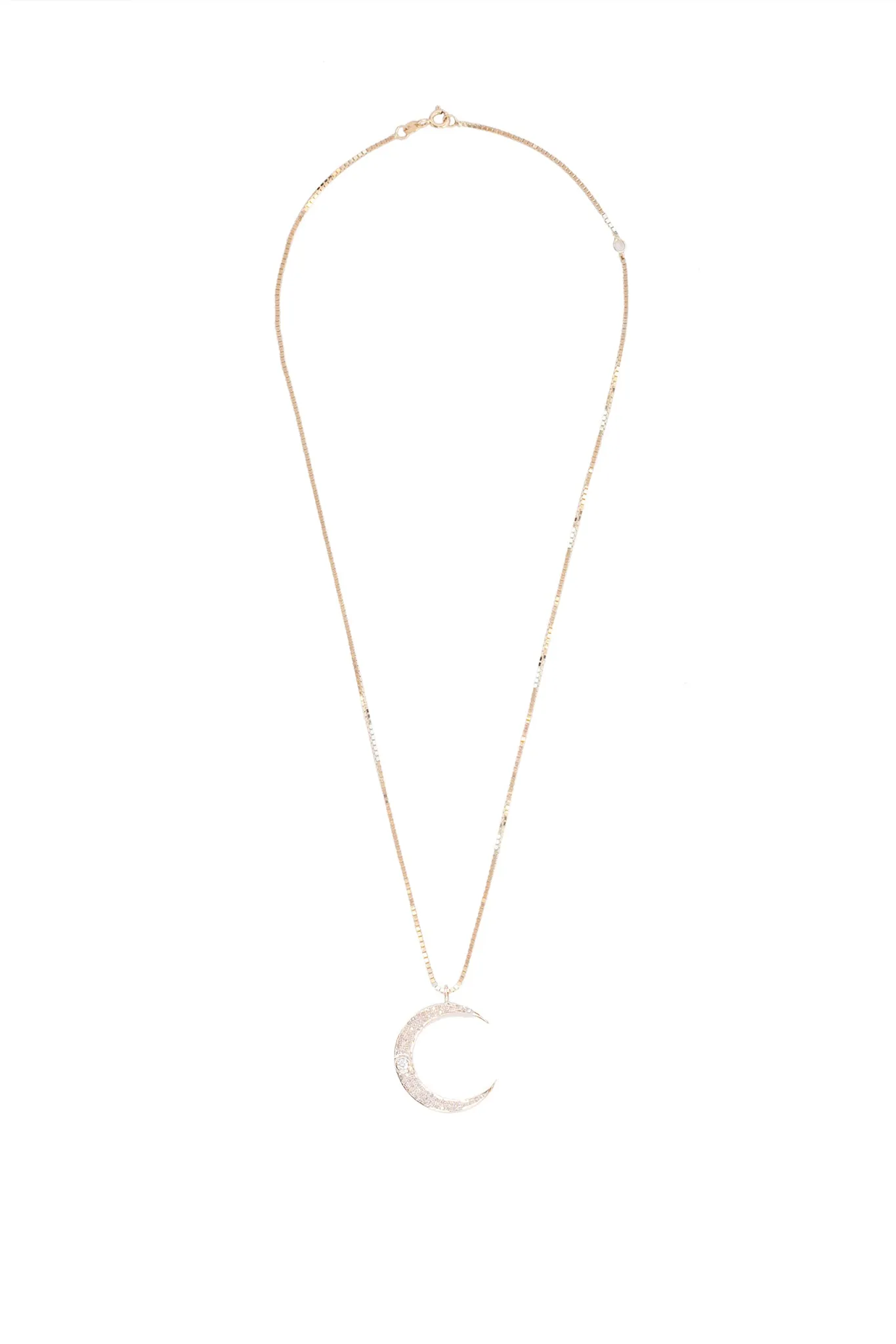 CZ Crescent Moon Necklace