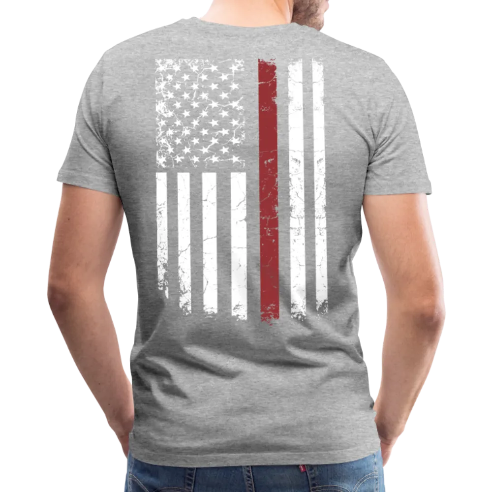 Daddy Husband Protector Hero - American Flag Men's Premium T-Shirt (CK1926)