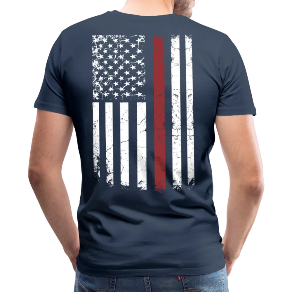 Daddy Husband Protector Hero - American Flag Men's Premium T-Shirt (CK1926)