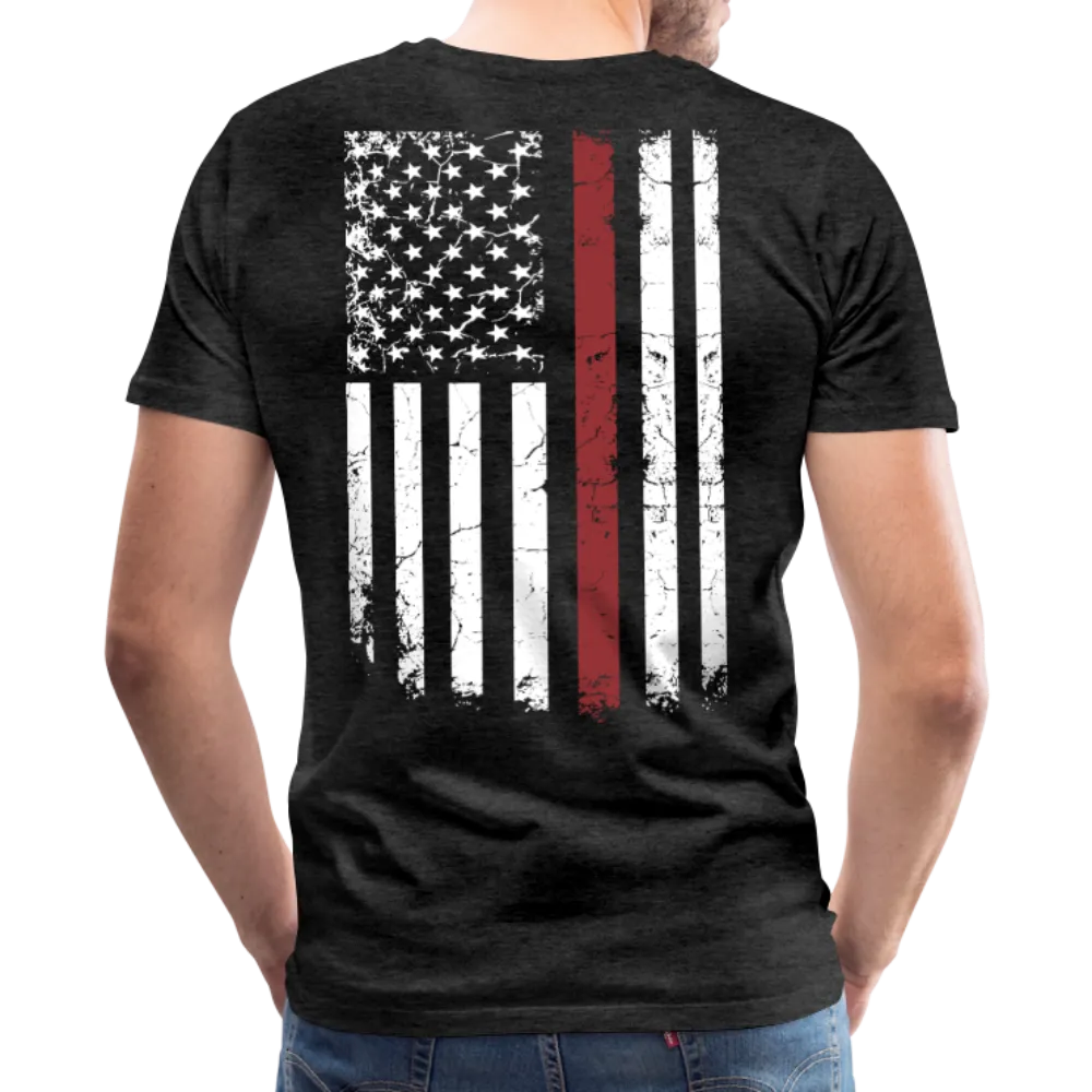 Daddy Husband Protector Hero - American Flag Men's Premium T-Shirt (CK1926)