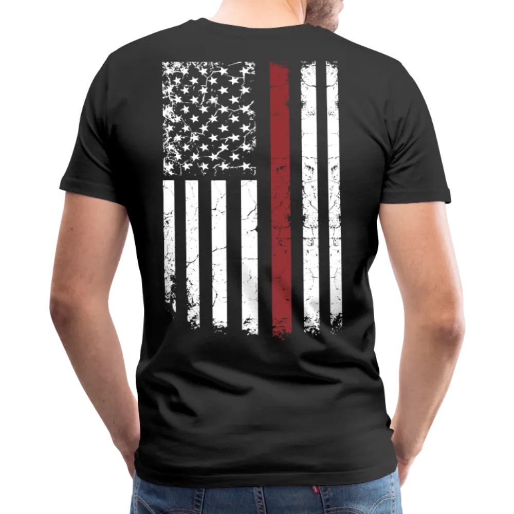 Daddy Husband Protector Hero - American Flag Men's Premium T-Shirt (CK1926)