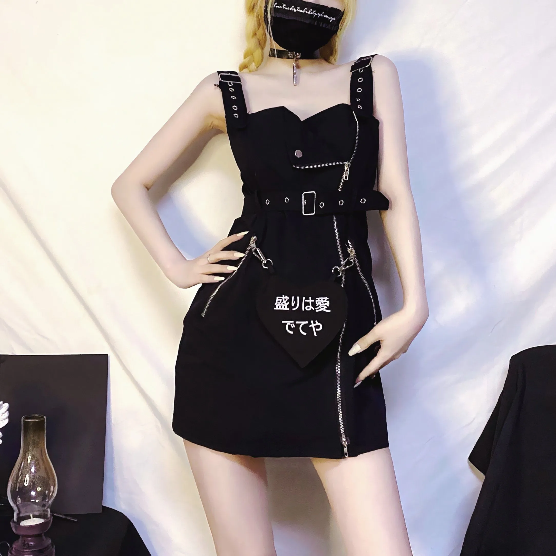 Dark Suspender Dress SD01084