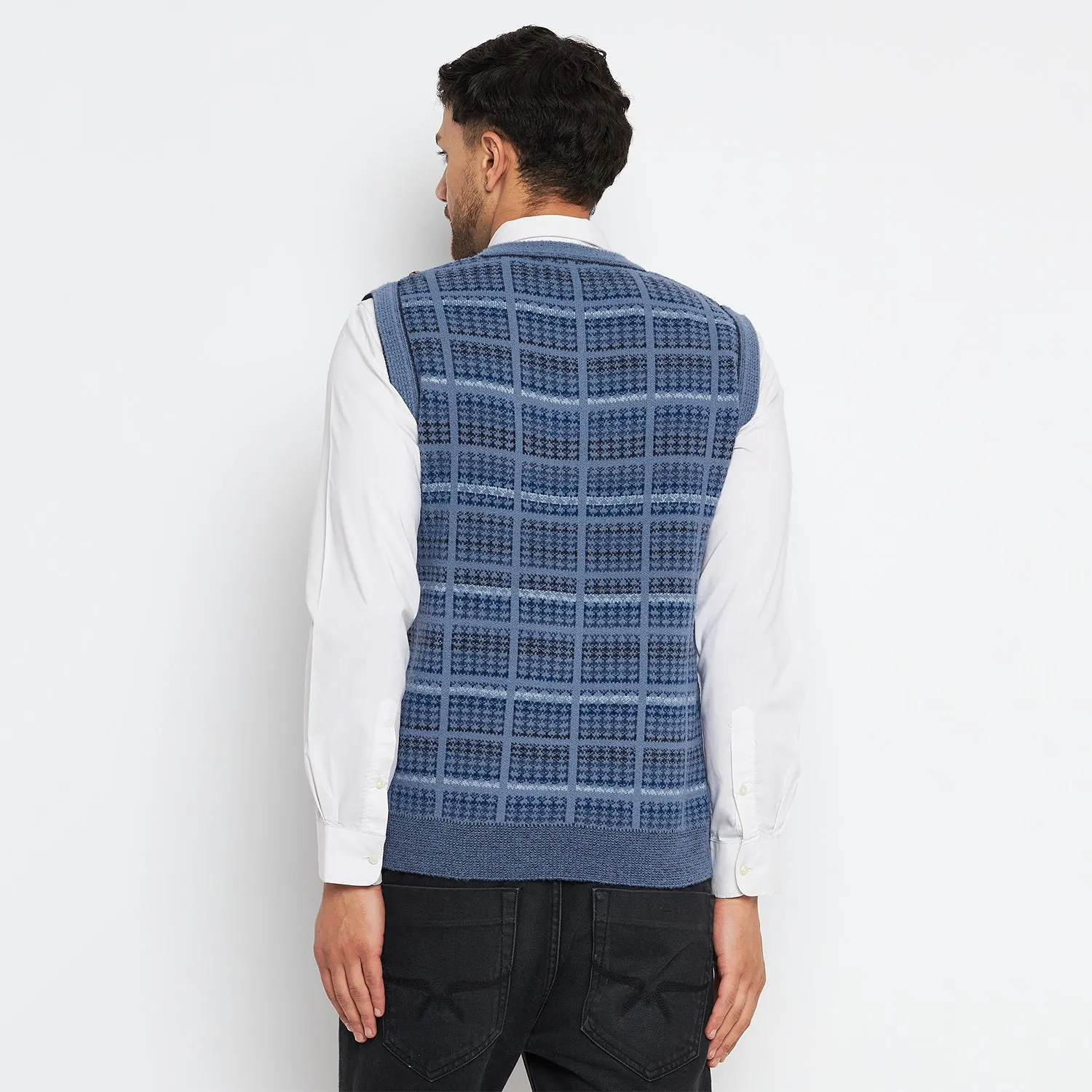 Duke Stardust Men Sleeveless V Neck Sweater (SDS2028)