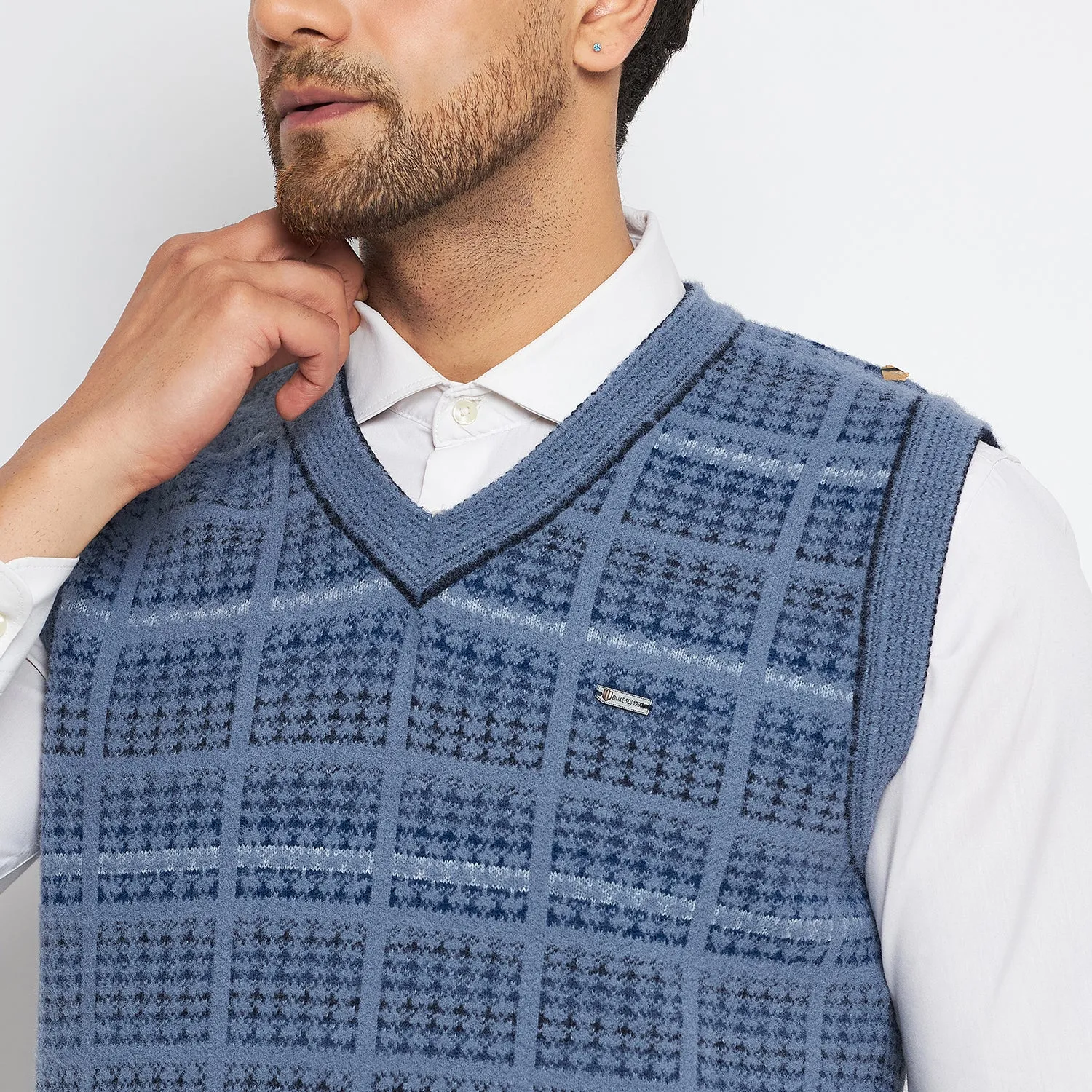 Duke Stardust Men Sleeveless V Neck Sweater (SDS2028)