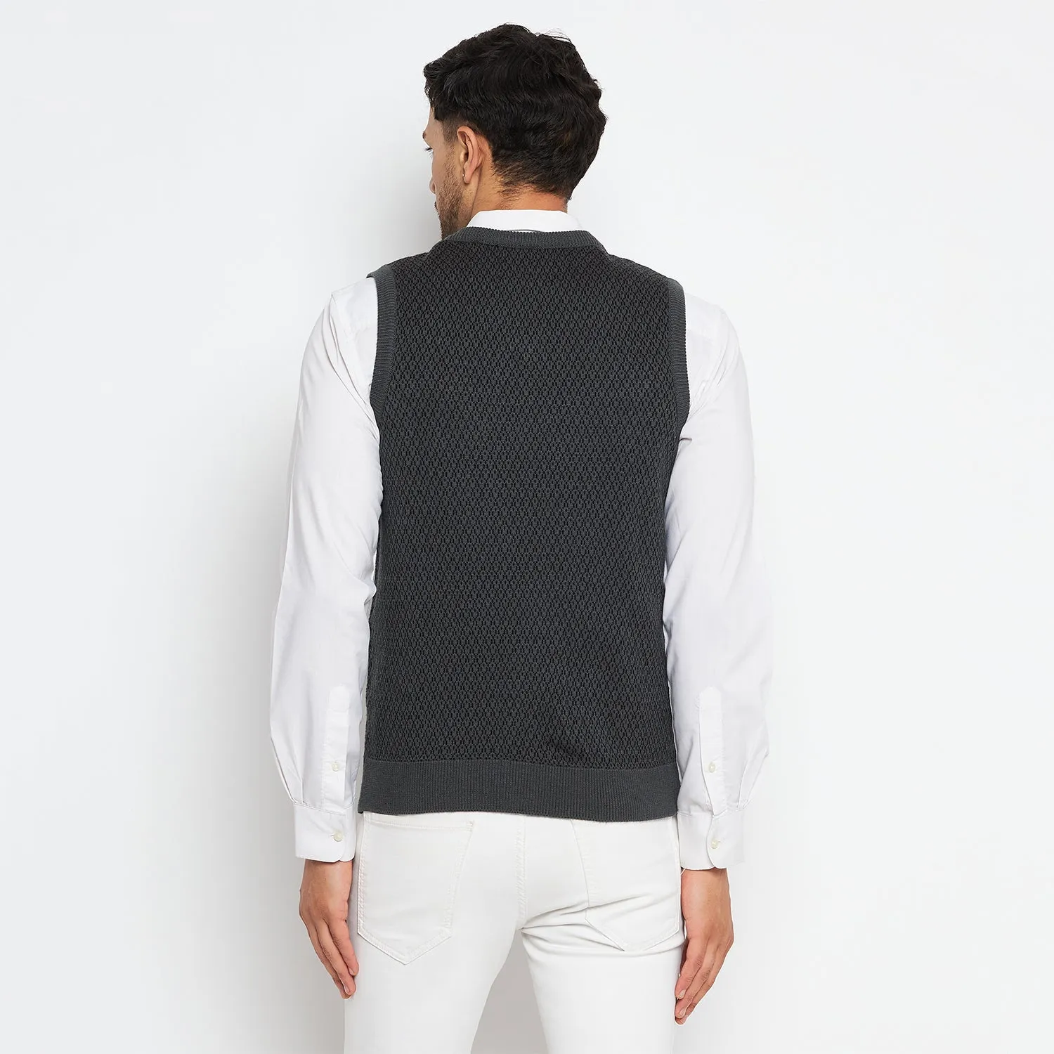 Duke Stardust Men Sleeveless V Neck Sweater (SDS2033)