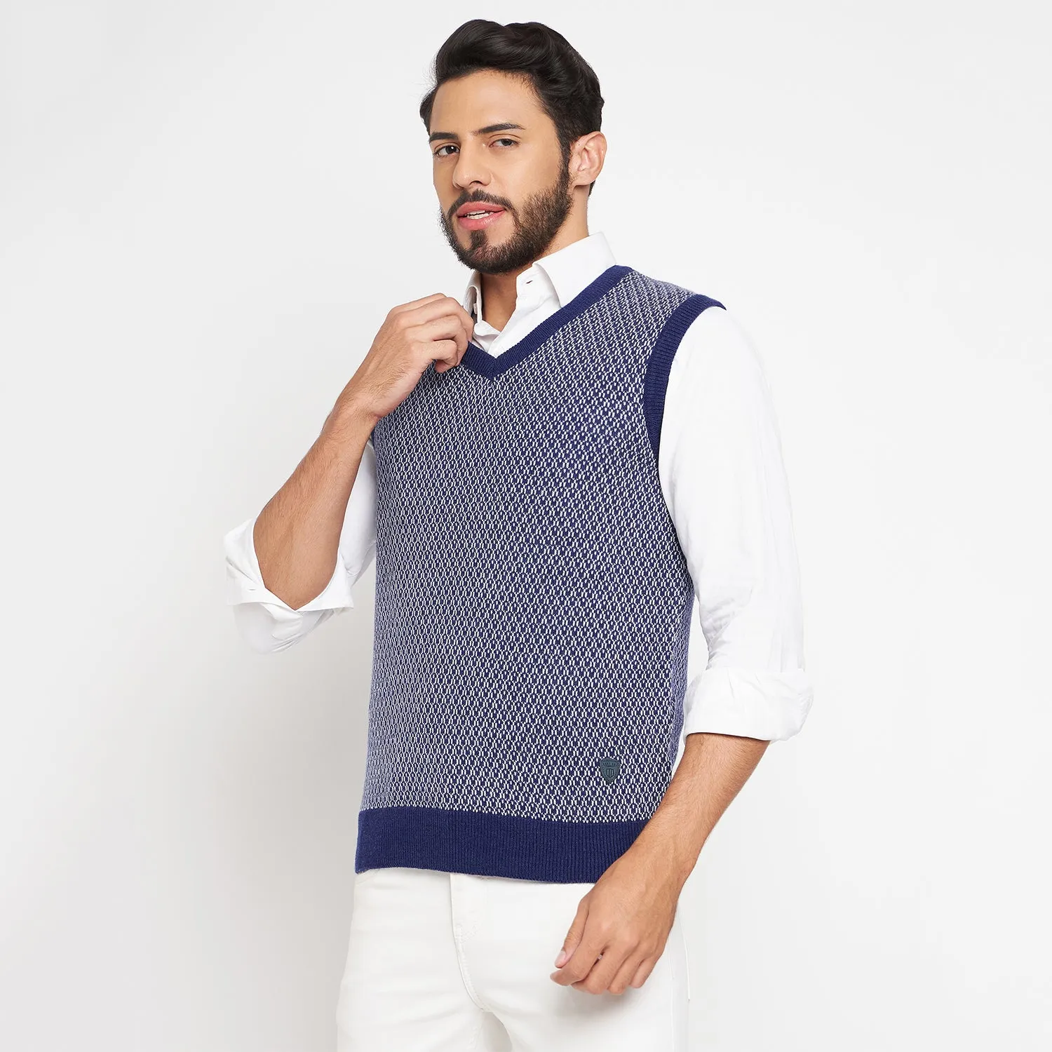 Duke Stardust Men Sleeveless V Neck Sweater (SDS2033)