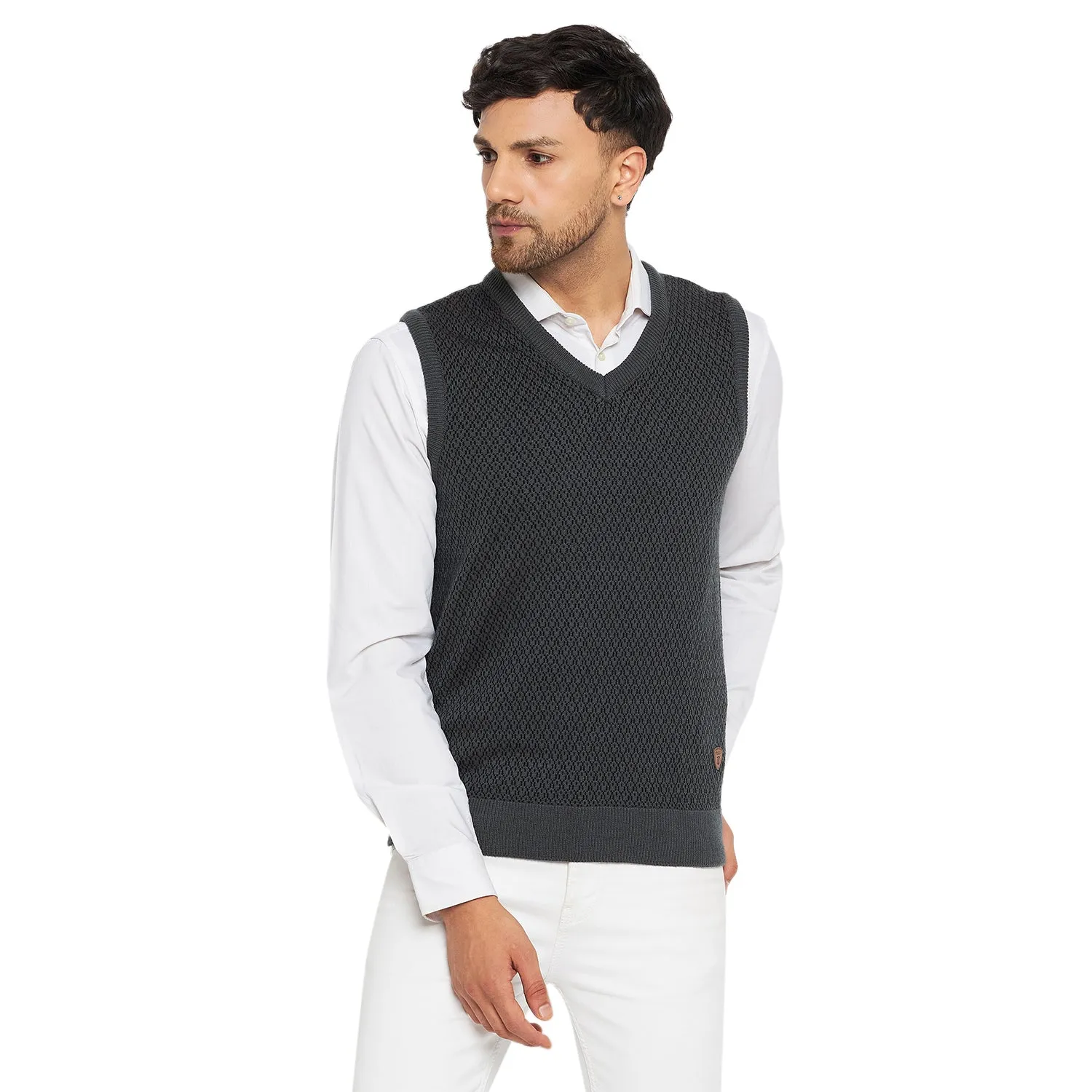 Duke Stardust Men Sleeveless V Neck Sweater (SDS2033)
