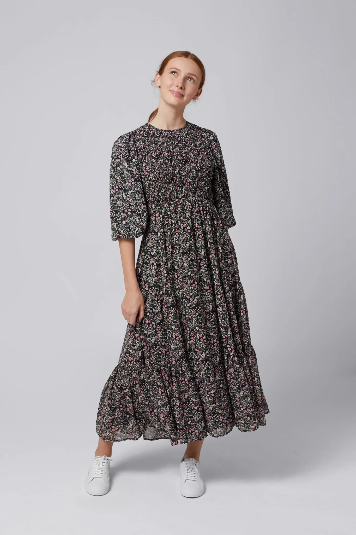 Elle oh Elle Vanessa Dress with Small Flower Print
