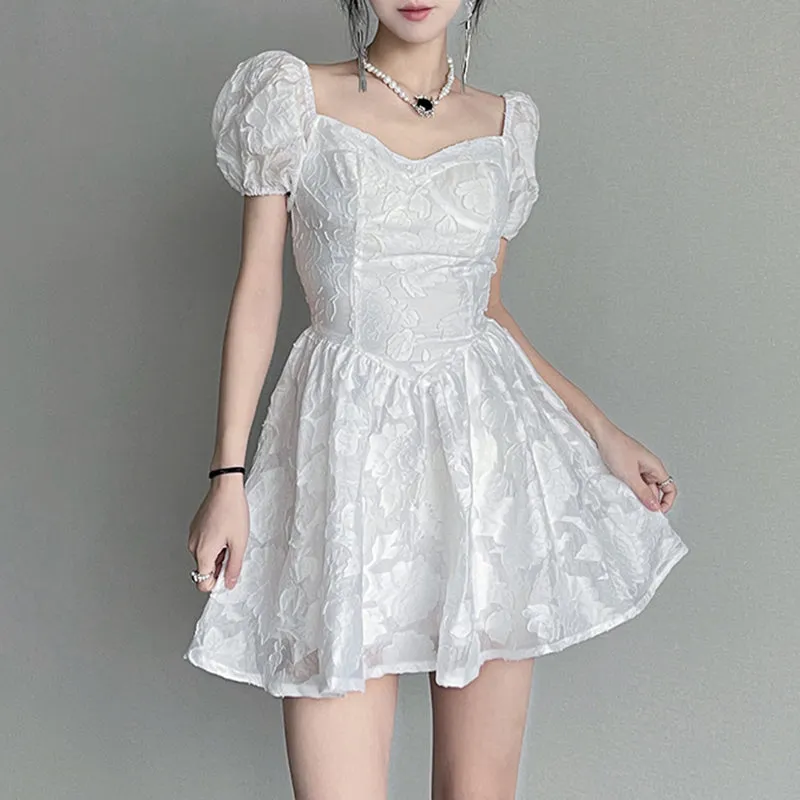 Floral Princess Mesh Slim Dress SD01783