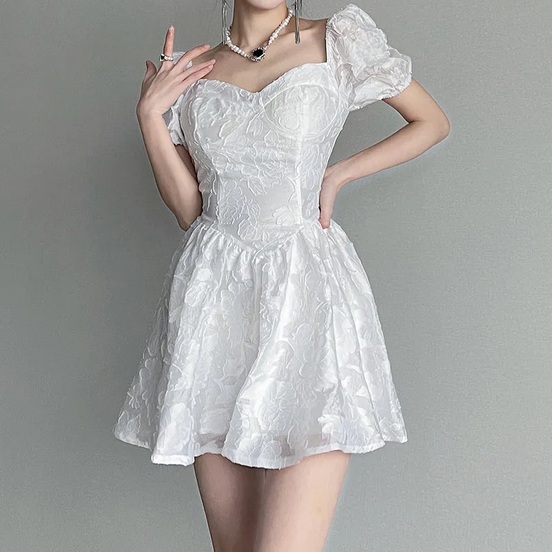 Floral Princess Mesh Slim Dress SD01783