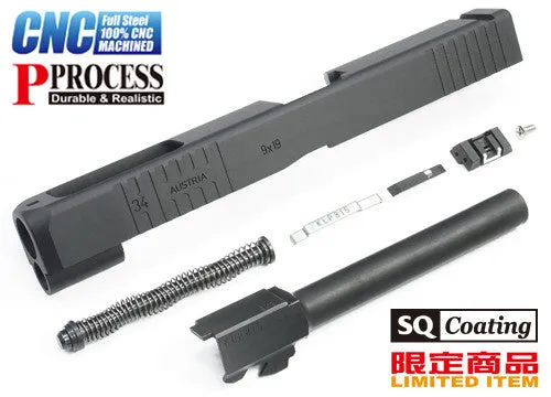 Guarder G34 Steel CNC Slide & Barrel Kit for Marui G17 (Custom Ver. Black)