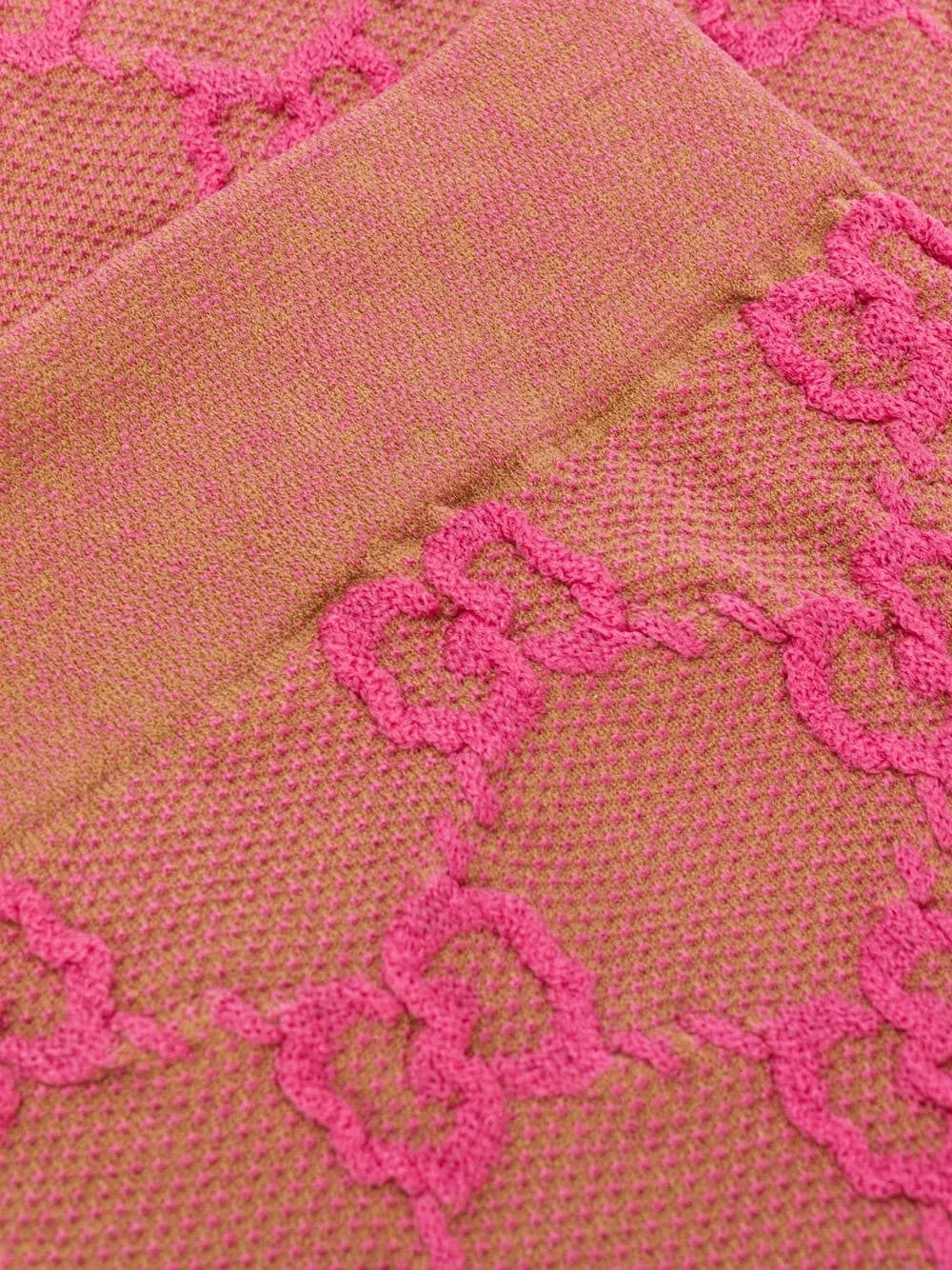 Gucci GG Lit Poppery Knee Socks in Pink and Beige