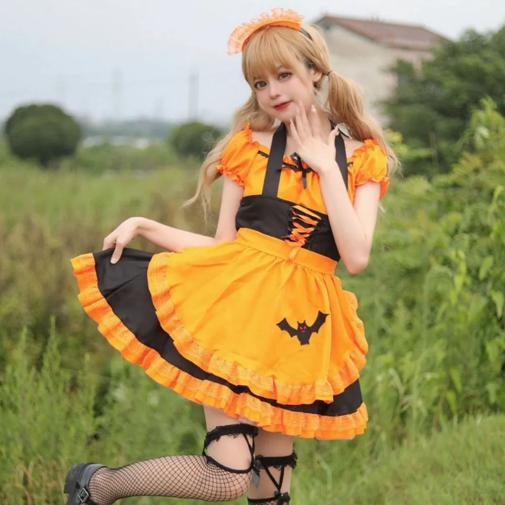 Halloween Night Bat Maid Dress