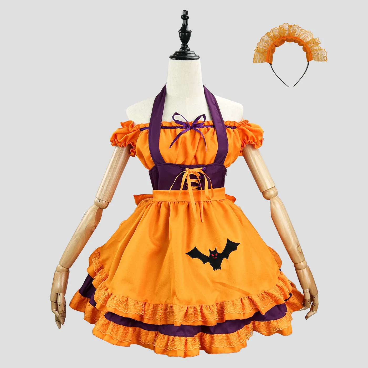 Halloween Night Bat Maid Dress