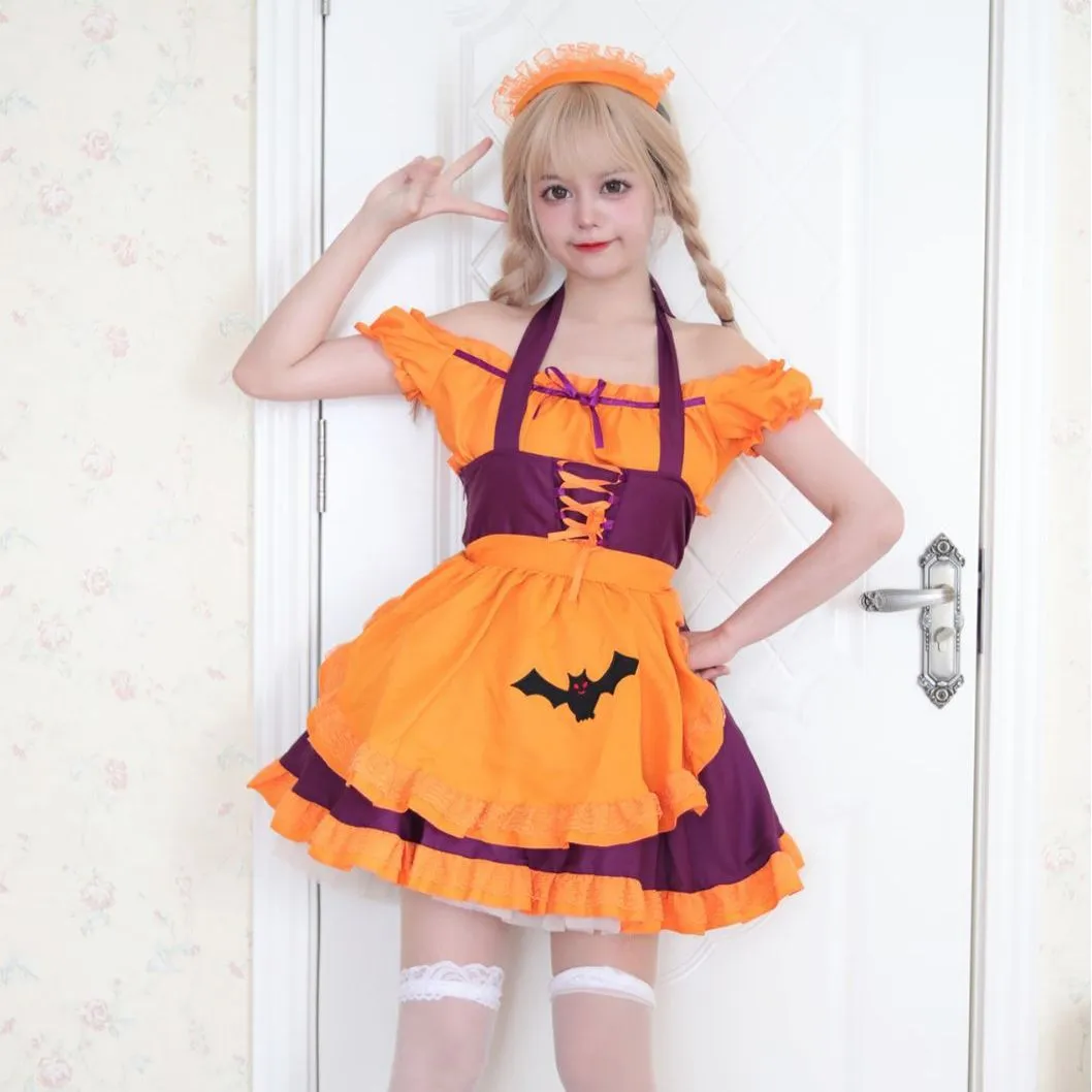 Halloween Night Bat Maid Dress
