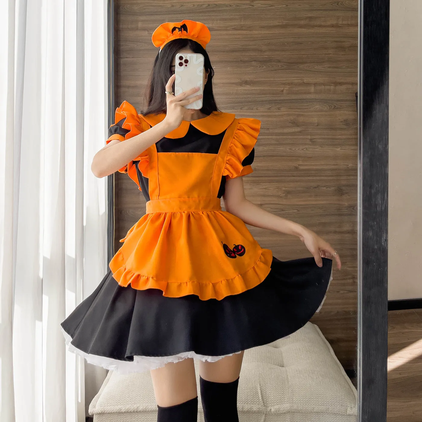 Halloween Pumpkin Night Maid Dress