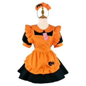 Halloween Pumpkin Night Maid Dress