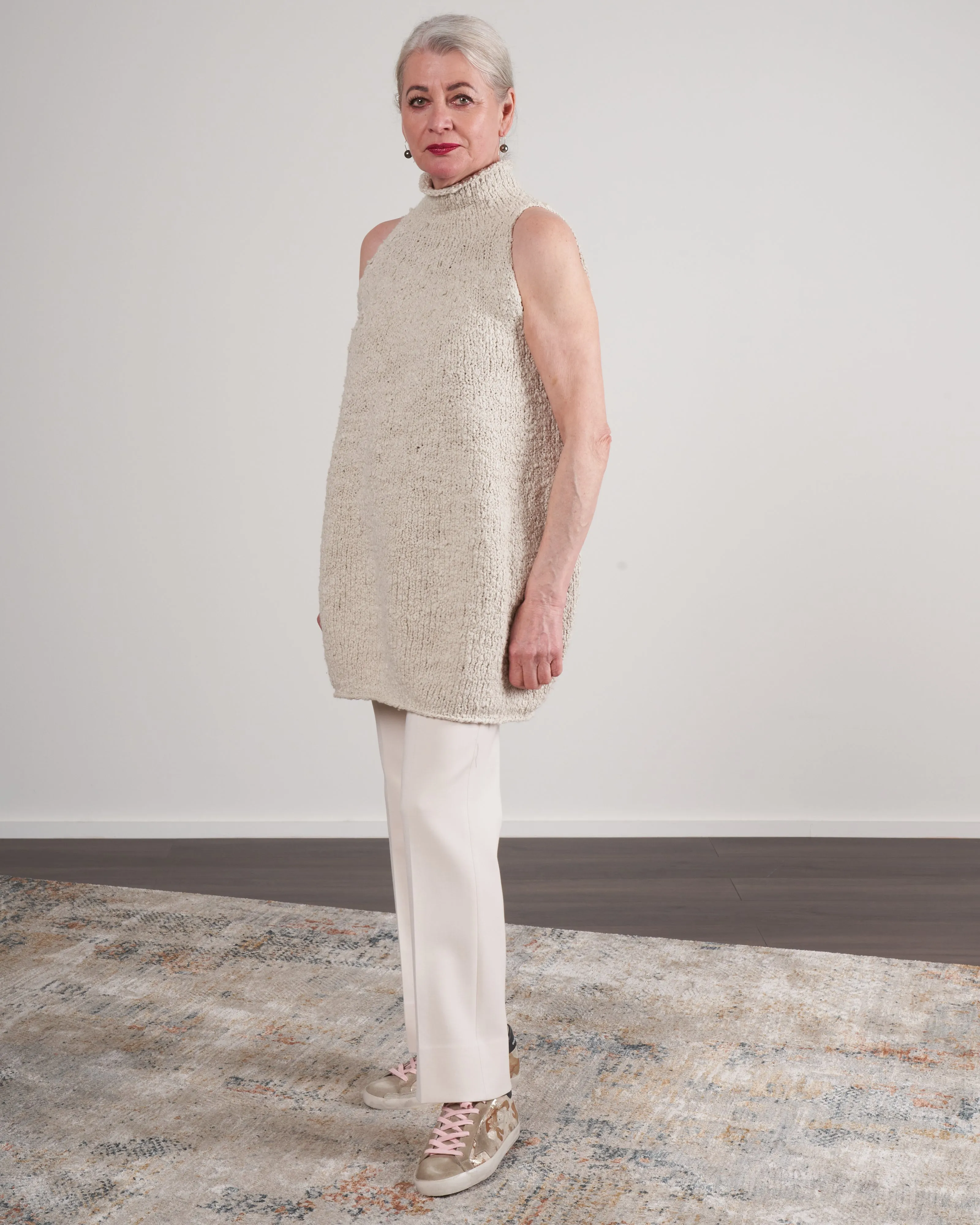 handknit yoke shell - air
