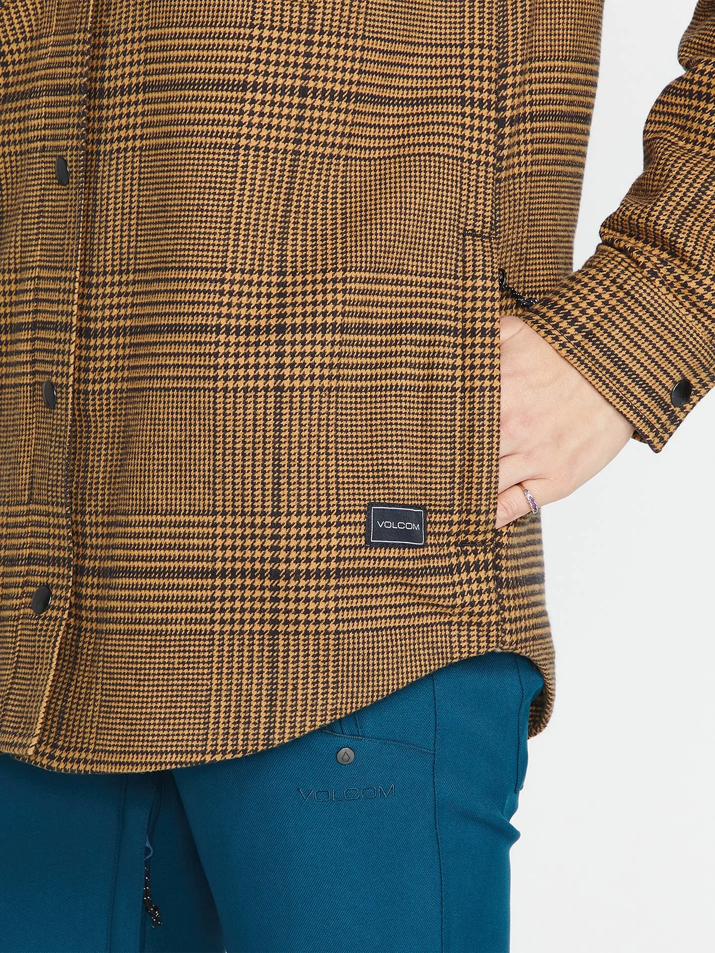 Hooded Flannel Jacket - Caramel