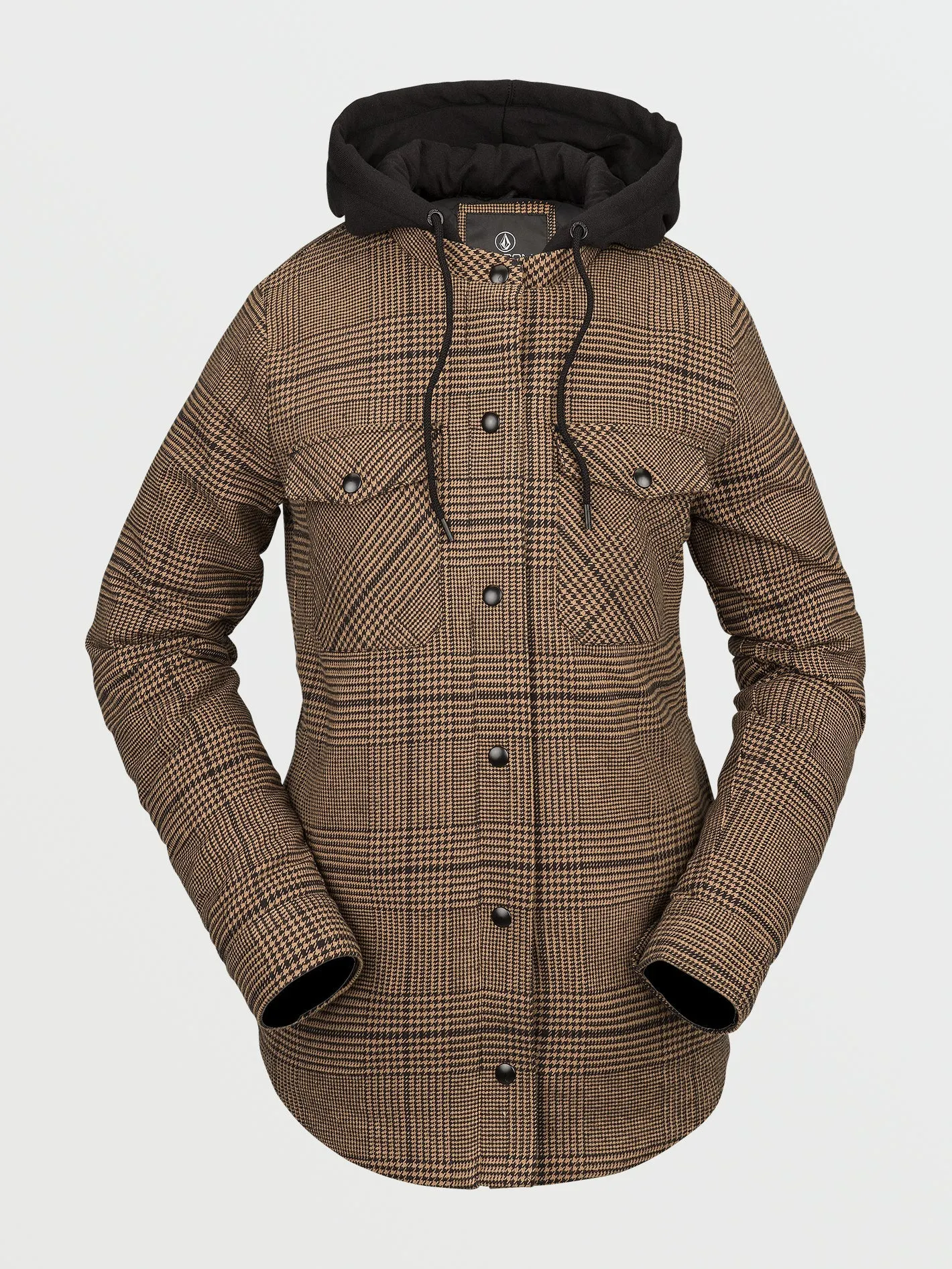Hooded Flannel Jacket - Caramel
